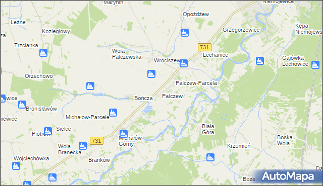 mapa Palczew, Palczew na mapie Targeo