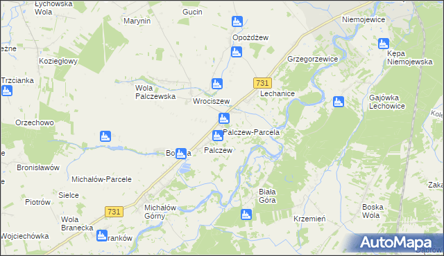 mapa Palczew-Parcela, Palczew-Parcela na mapie Targeo