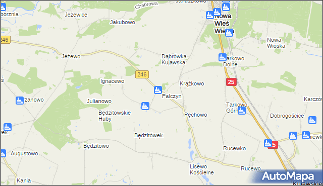 mapa Palczyn, Palczyn na mapie Targeo