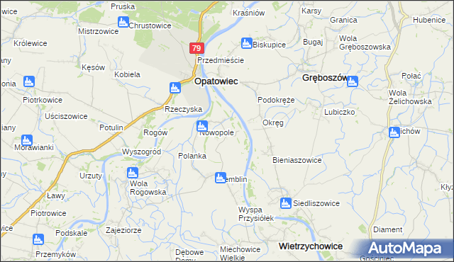 mapa Pałuszyce, Pałuszyce na mapie Targeo
