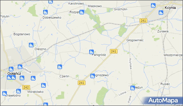 mapa Panigródz, Panigródz na mapie Targeo