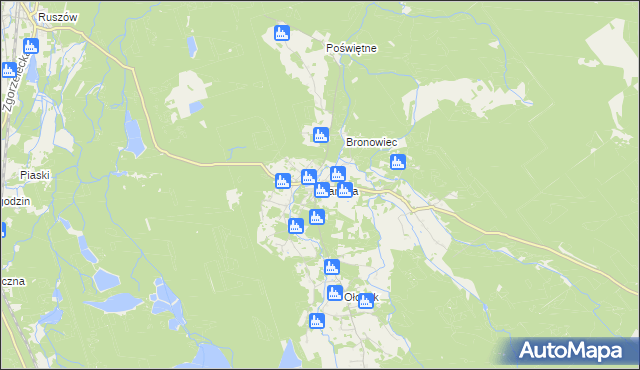 mapa Parowa gmina Osiecznica, Parowa gmina Osiecznica na mapie Targeo