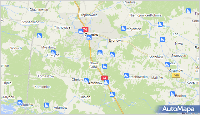 mapa Paszkowice, Paszkowice na mapie Targeo