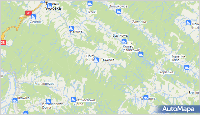 mapa Paszowa, Paszowa na mapie Targeo