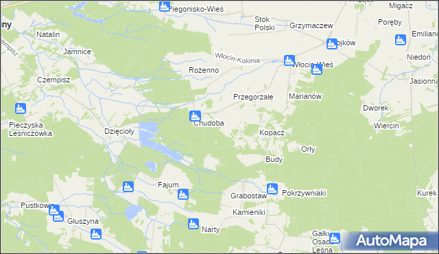 mapa Pęczek, Pęczek na mapie Targeo