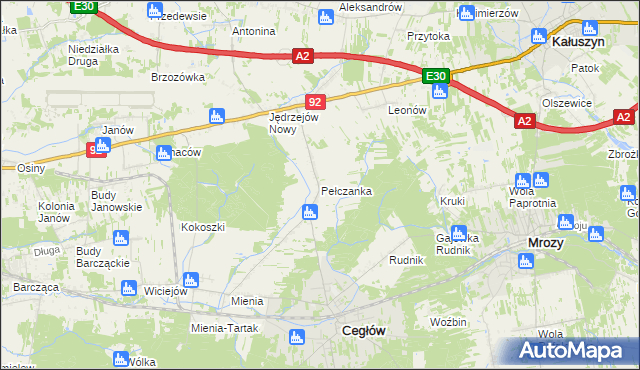 mapa Pełczanka, Pełczanka na mapie Targeo