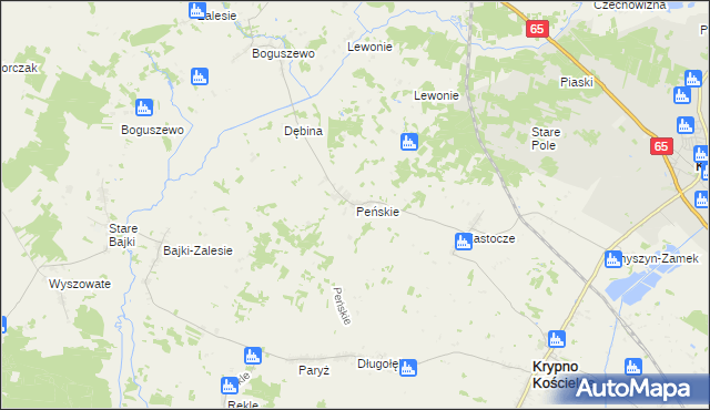 mapa Peńskie, Peńskie na mapie Targeo