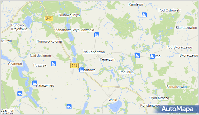 mapa Pęperzyn, Pęperzyn na mapie Targeo