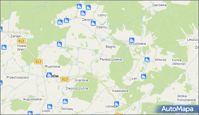 mapa Pereszczówka, Pereszczówka na mapie Targeo