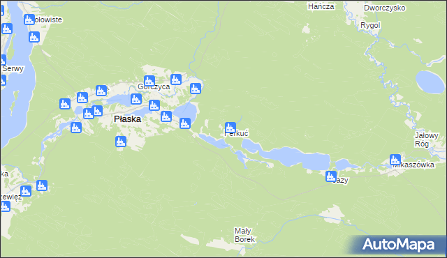 mapa Perkuć, Perkuć na mapie Targeo