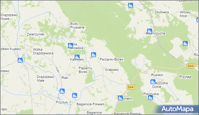 mapa Perzanki-Borek, Perzanki-Borek na mapie Targeo