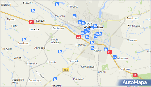 mapa Pętkowo, Pętkowo na mapie Targeo