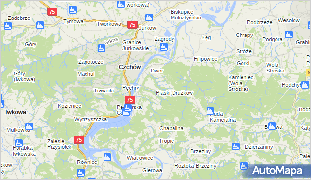 mapa Piaski-Drużków, Piaski-Drużków na mapie Targeo