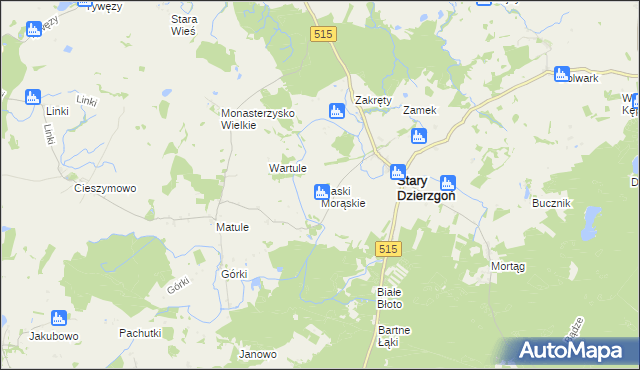 mapa Piaski Morąskie, Piaski Morąskie na mapie Targeo