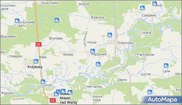 mapa Pięczkowo, Pięczkowo na mapie Targeo