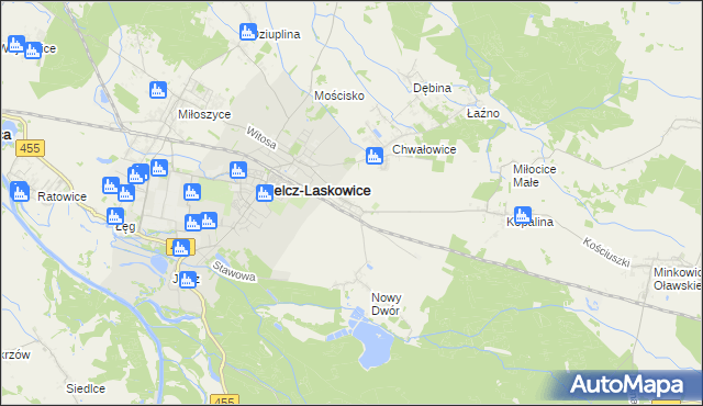 mapa Piekary gmina Jelcz-Laskowice, Piekary gmina Jelcz-Laskowice na mapie Targeo