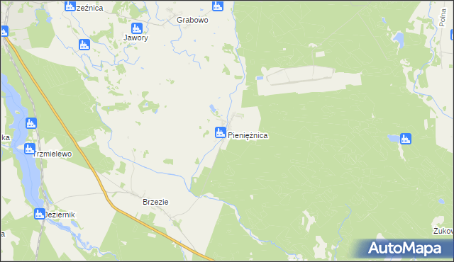 mapa Pieniężnica, Pieniężnica na mapie Targeo