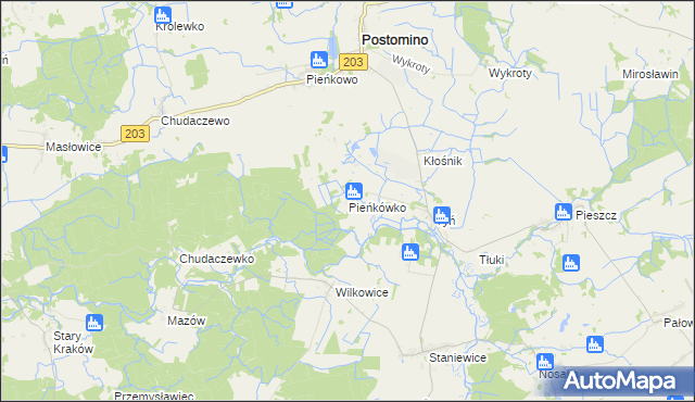 mapa Pieńkówko, Pieńkówko na mapie Targeo