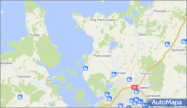 mapa Pierkunowo, Pierkunowo na mapie Targeo