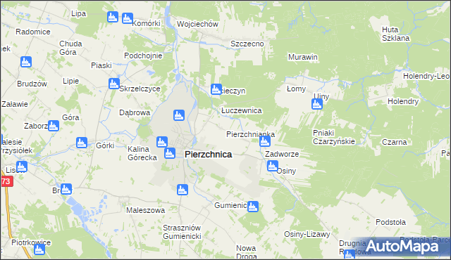 mapa Pierzchnianka, Pierzchnianka na mapie Targeo