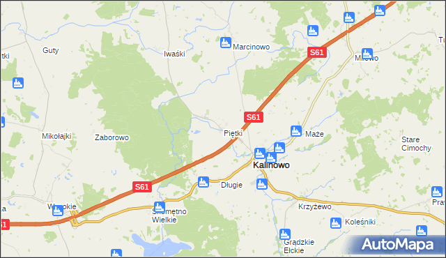 mapa Piętki, Piętki na mapie Targeo