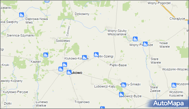 mapa Piętki-Szeligi, Piętki-Szeligi na mapie Targeo