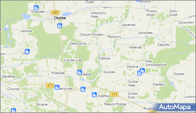mapa Piętków, Piętków na mapie Targeo