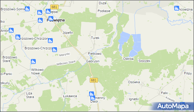 mapa Pietkowo Drugie, Pietkowo Drugie na mapie Targeo