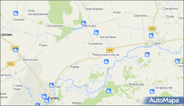 mapa Pietrzyków-Kolonia, Pietrzyków-Kolonia na mapie Targeo