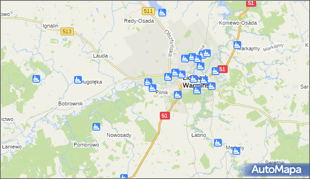 mapa Pilnik, Pilnik na mapie Targeo