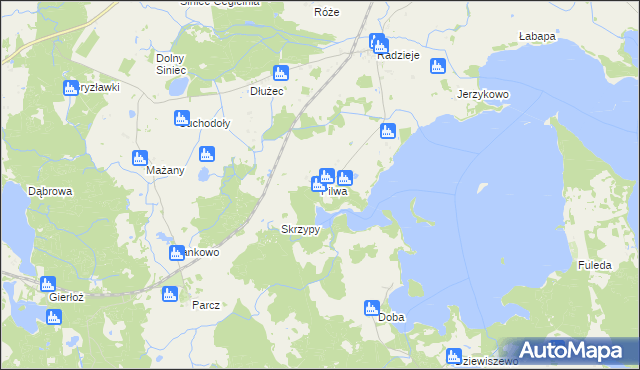 mapa Pilwa gmina Węgorzewo, Pilwa gmina Węgorzewo na mapie Targeo