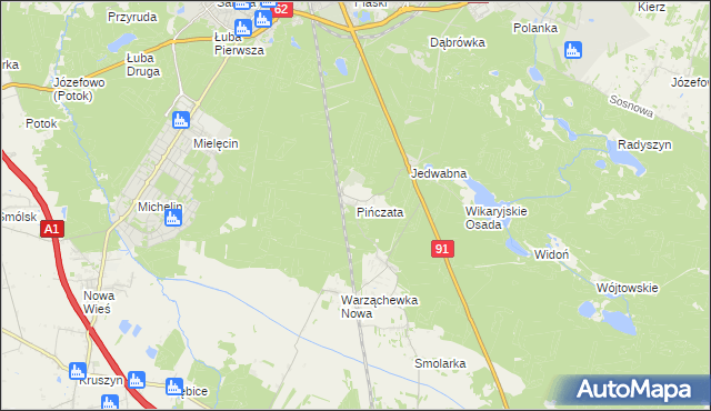 mapa Pińczata, Pińczata na mapie Targeo