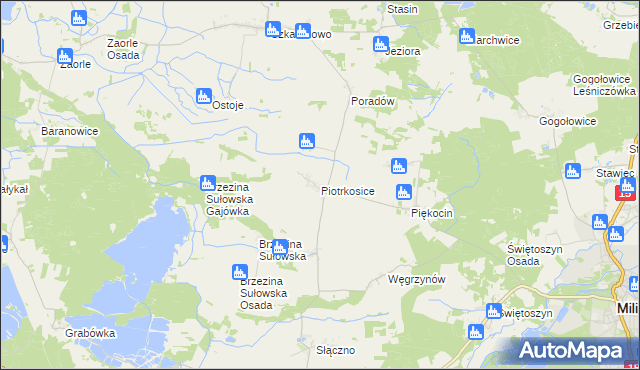 mapa Piotrkosice, Piotrkosice na mapie Targeo