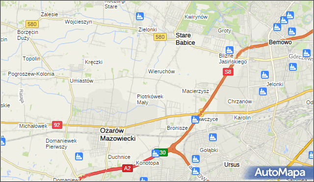 mapa Piotrkówek Duży, Piotrkówek Duży na mapie Targeo