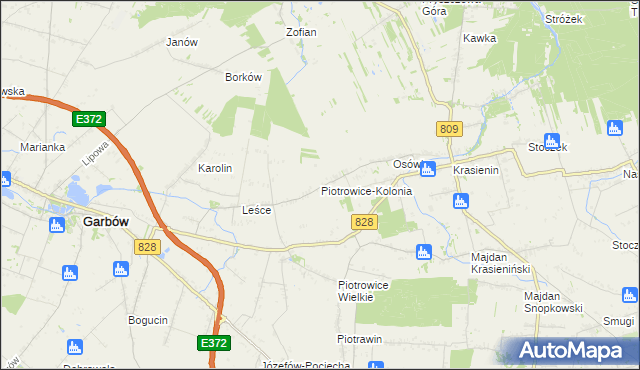 mapa Piotrowice-Kolonia, Piotrowice-Kolonia na mapie Targeo