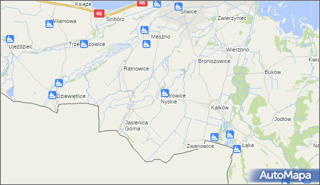 mapa Piotrowice Nyskie, Piotrowice Nyskie na mapie Targeo