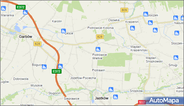 mapa Piotrowice Wielkie, Piotrowice Wielkie na mapie Targeo