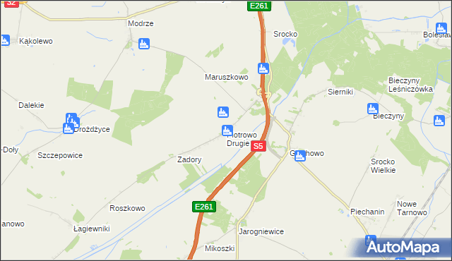 mapa Piotrowo Drugie, Piotrowo Drugie na mapie Targeo