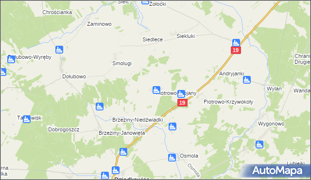 mapa Piotrowo-Trojany, Piotrowo-Trojany na mapie Targeo