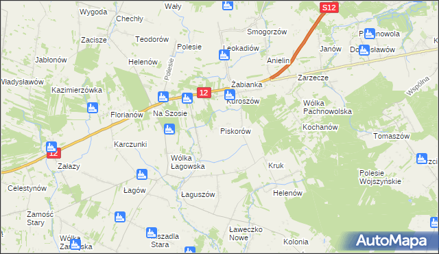 mapa Piskorów, Piskorów na mapie Targeo