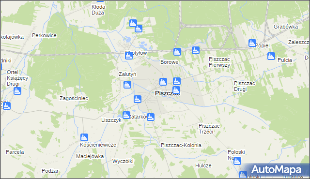 mapa Piszczac, Piszczac na mapie Targeo