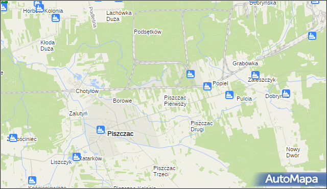 mapa Piszczac Pierwszy, Piszczac Pierwszy na mapie Targeo