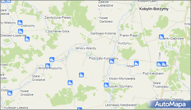 mapa Piszczaty-Piotrowięta, Piszczaty-Piotrowięta na mapie Targeo