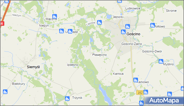 mapa Pławęcino, Pławęcino na mapie Targeo