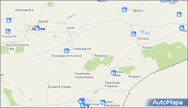 mapa Plebanka gmina Jarczów, Plebanka gmina Jarczów na mapie Targeo