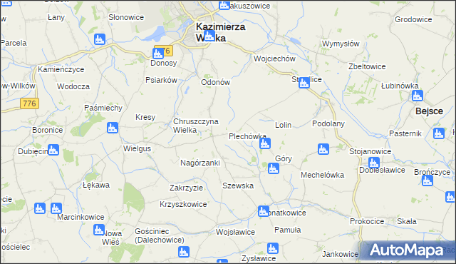 mapa Plechówka, Plechówka na mapie Targeo