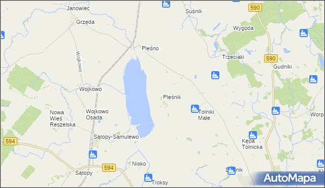 mapa Pleśnik, Pleśnik na mapie Targeo