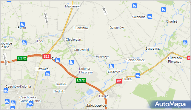 mapa Pliszczyn, Pliszczyn na mapie Targeo