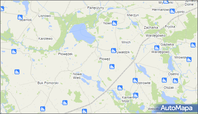 mapa Płowęż, Płowęż na mapie Targeo