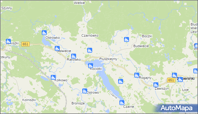 mapa Pluszkiejmy, Pluszkiejmy na mapie Targeo